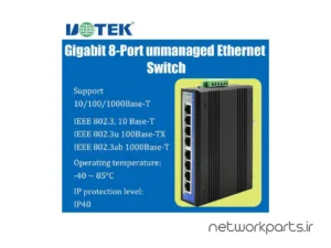 سوییچ UOTEK سری Industrial مدل UT-6408G دارای 8 پورت