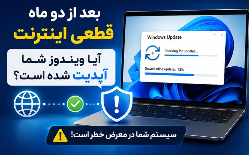 آموزش کامل بروزرسانی ویندوز 10 و 11 بعد از قطعی اینترنت 1 بعد از دو ماه قطعی اینترنت آیا ویندوز شما آپدیت شده است-آموزش کامل بروزرسانی ویندوز 10 و 11 بعد از قطعی اینترنت-تجهیزات شبکه-networkparts