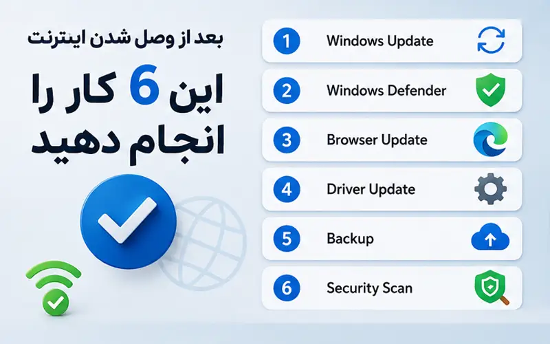 آموزش کامل بروزرسانی ویندوز 10 و 11 بعد از قطعی اینترنت 3 بعد از وصل شدن اینترنت این 6 کار را انجام دهید-آموزش کامل بروزرسانی ویندوز 10 و 11 بعد از قطعی اینترنت-تجهیزات شبکه-networkparts